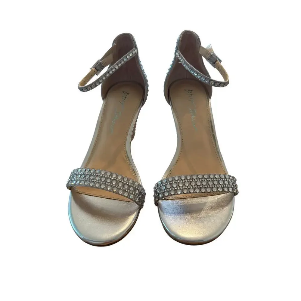 Betsey Johnson Women's Silver Rhinestone Sb-Debie Pump Size 6.5 M